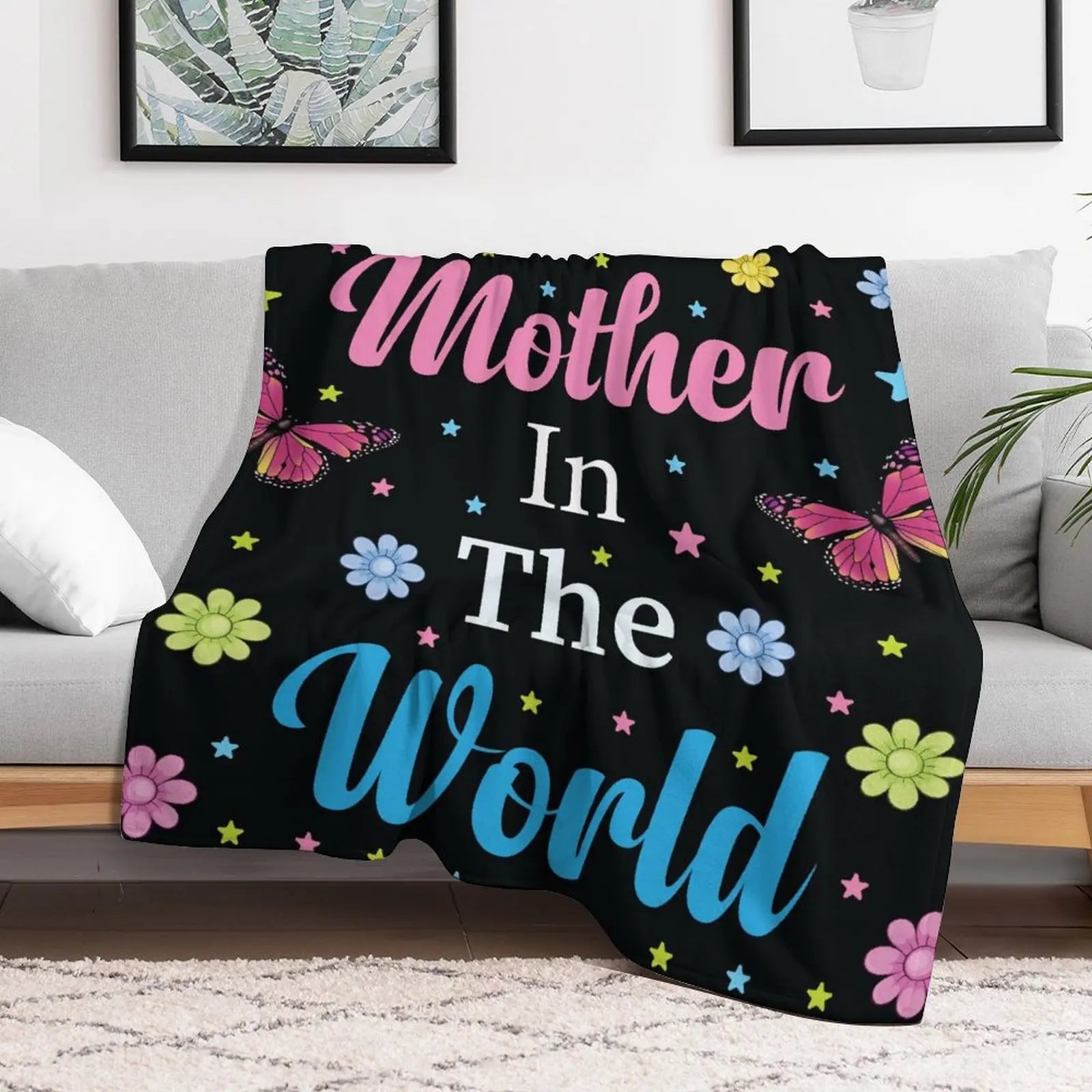 280g 100% Polyester Modern Soft Personalized Cozy Throw Blanket Gift Four Seasons Use Portable US Local POD Heat-Transfer
