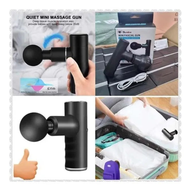 Myrva Mini Gun Massager 2000 MAh 12 Speed Levels Rechargeable Muscle Massage USB Powered