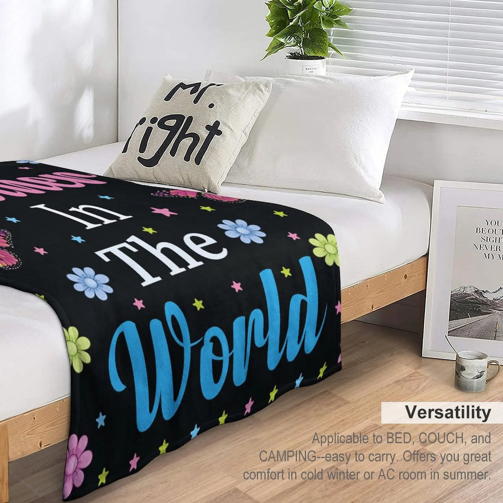 280g 100% Polyester Modern Soft Personalized Cozy Throw Blanket Gift Four Seasons Use Portable US Local POD Heat-Transfer