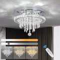 Crystal LED Chandelier with Dimmable Colors & Remote Control