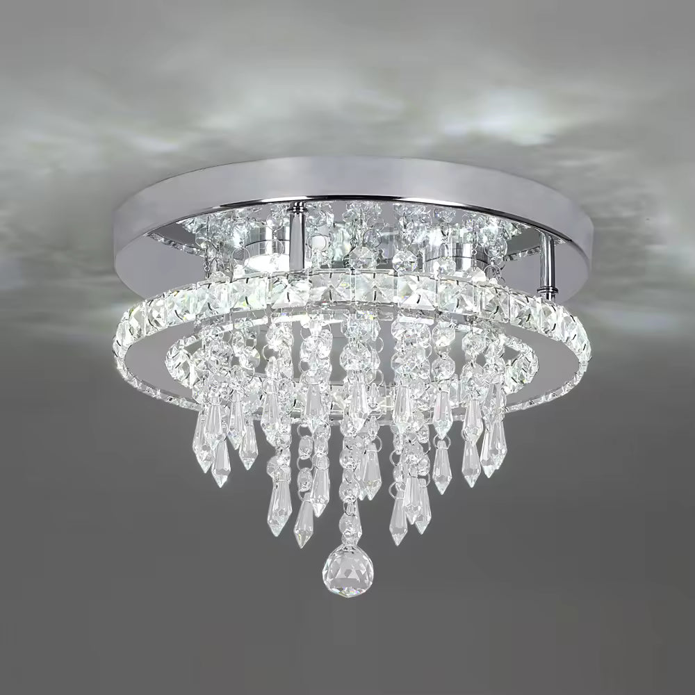 Crystal LED Dangle Cluster Chandelier Ceiling Lights