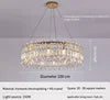 Luxury Modern Round Crystal Classic Wedding Villa Dining Led Chandelier Light for Livingroom Hotel Bedroom Pendant Lamp