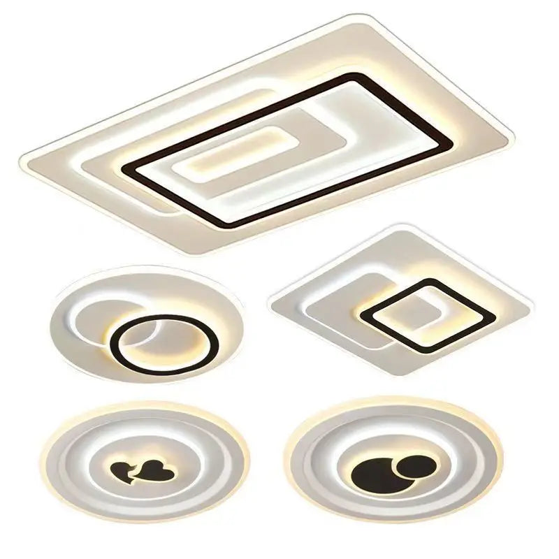 Acrylic Black LED Ceiling Light for Living Room Modern Recessed Ceiling Lamp AC Powered