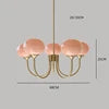 Bauhaus pink Living Room Chandelier Cozy Bedroom Master Bedroom Lamp French Vintage Glass Chandelier