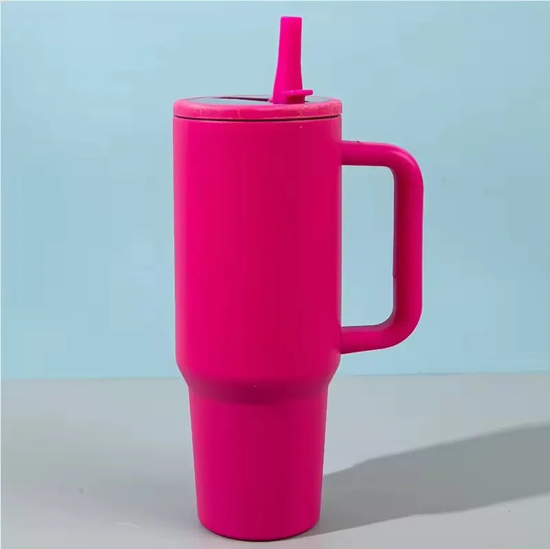 USA Local Stock Drinkware 40 oz Tumbler with Leak Proof Straw  Lid  Double Wall Stainless Steel  Coffee Beer Camp  Mug