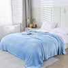 Mexican Blanket Wholesale MOQ 10 Pieces Double-sided Polyester Flannel Plain Solid Soft Plush Warm Four Seasons Winter Bedding