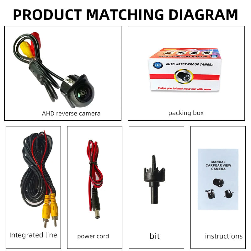 Universal hd 720p/ccd Ahd Korea Car Camera Ip68waterproof 170degree Fish Eye Night Visiondynamic Trajectory Car Rear View Camera