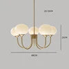 Bauhaus pink Living Room Chandelier Cozy Bedroom Master Bedroom Lamp French Vintage Glass Chandelier