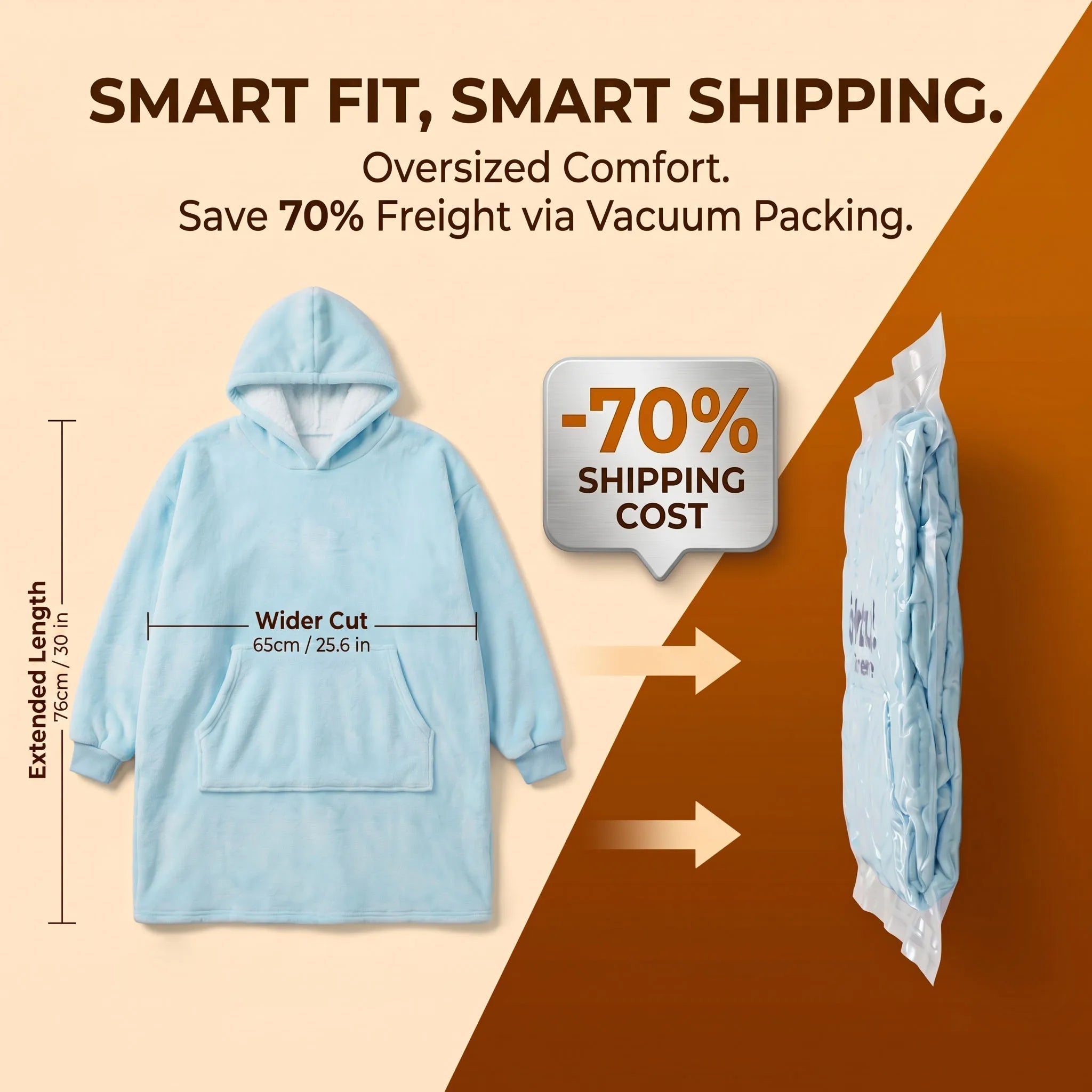 Machine Washable Wearable Kids Oversize Winter Sherpa Hoodie Blanket Sweatshirt Hooded TV Snuggle Fleece 100% Polyester
