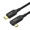 OEM 4.0 & 2.0V Thunderbolt 5 Type C USB Cable 120Gbps 240W 16K Aluminum Alloy Nylon Braided Data Cable for Laptop Mobile Printer