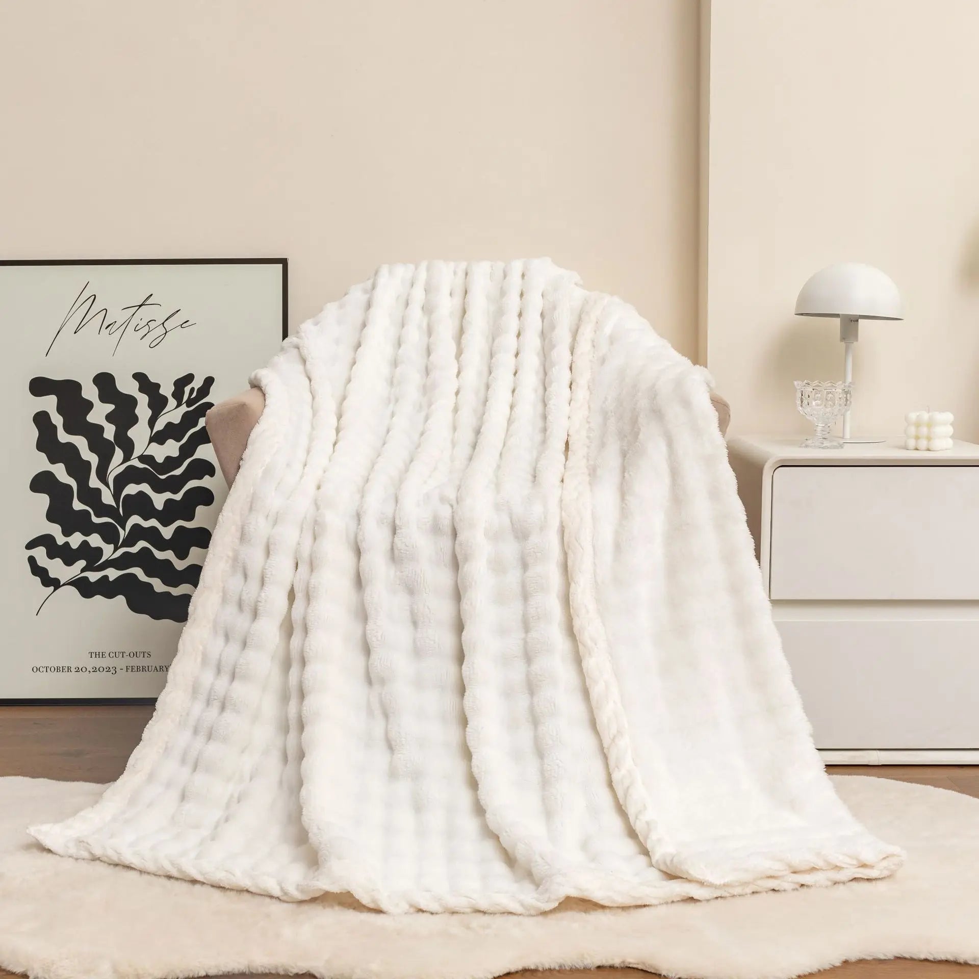 Double Layer  Thickened Cover Wholesale Woven Throw Blanket Polyester Blanket for Bed Cover