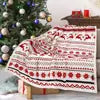 New Red Snowflake Design Raschel Blanket 100% Polyester Folded Super Soft Warm European-American Style for Winter Christmas Gift