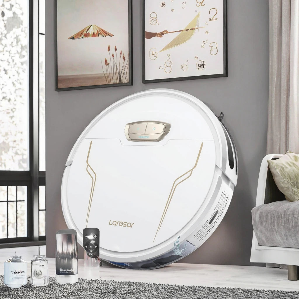 Laresar Evol 3s 4000Pa Self-Charging Robot Vacuum Cleaner App Remote Voice Control Super-Slim Gyroscope Wet Dry Plastic