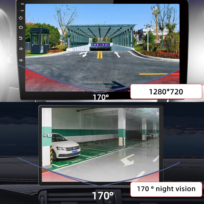 Universal Waterproof IP68 12v Rear View Car Camera hd Starlight Night Vision Ahd 720p Fisheye 170 Degree Reverse Camera