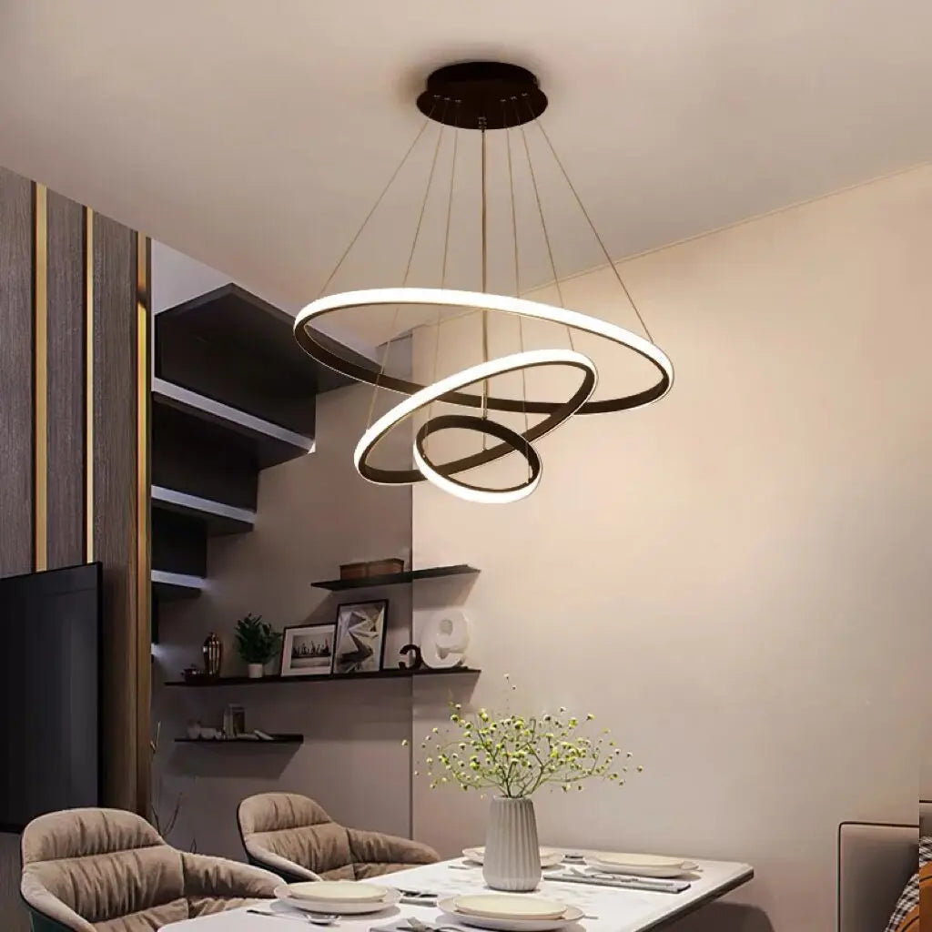 Sophisticated Full-Spectrum LED Ceiling Lamp Blue Water Ripple Waves Design for Living Room Light Chandelier Pendant Lights
