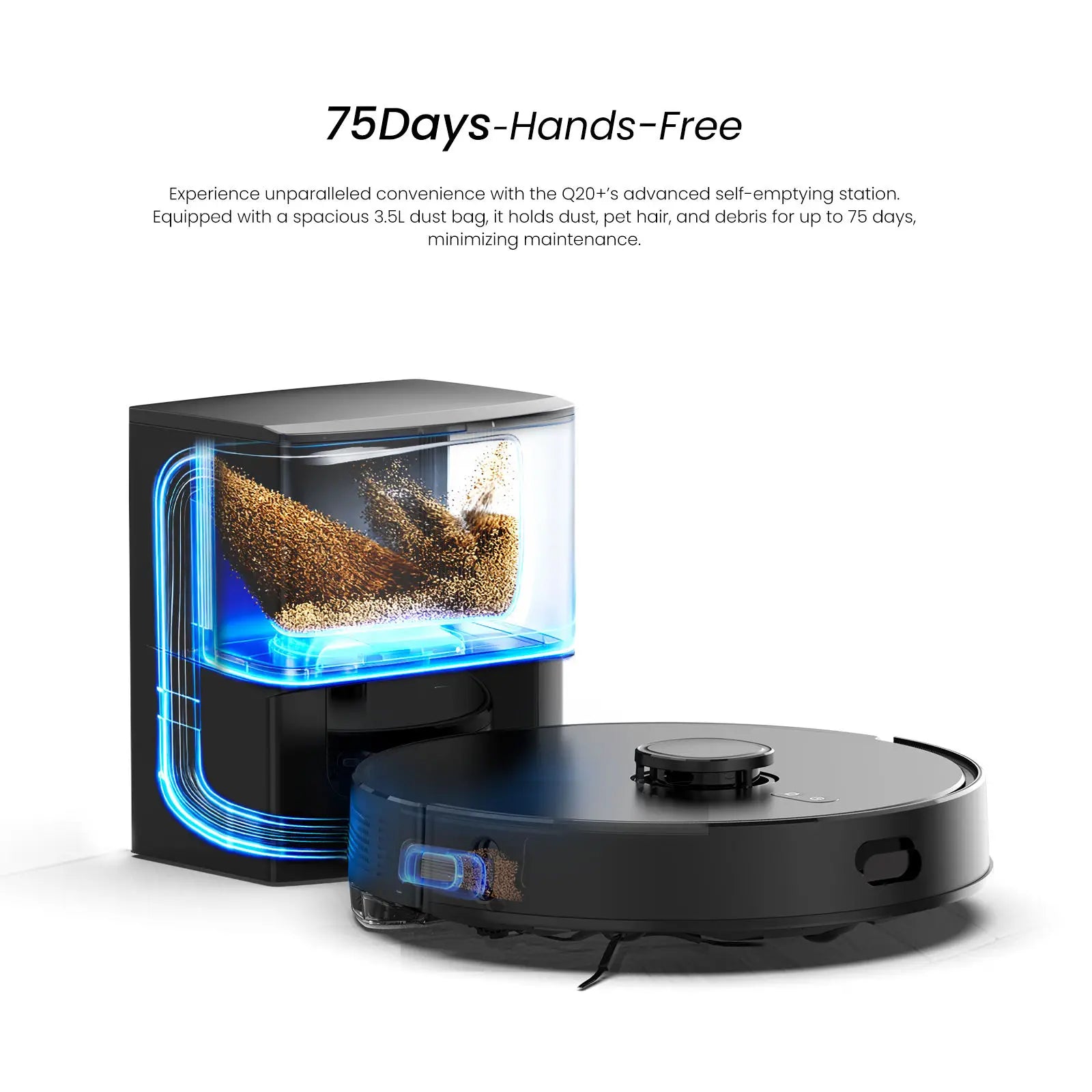 AIRROBO Smart Electric Vacuum Robot Mop 5000Pa LDS Navigation Use Battery-Powered Automatic Cleaning 75Days Hands Free