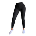 LJ Women's High Waist Seamless Solid Textured Yoga Leggings Black Calf-Length Activewear Push-Up Effect Spandex Nylon Elastic