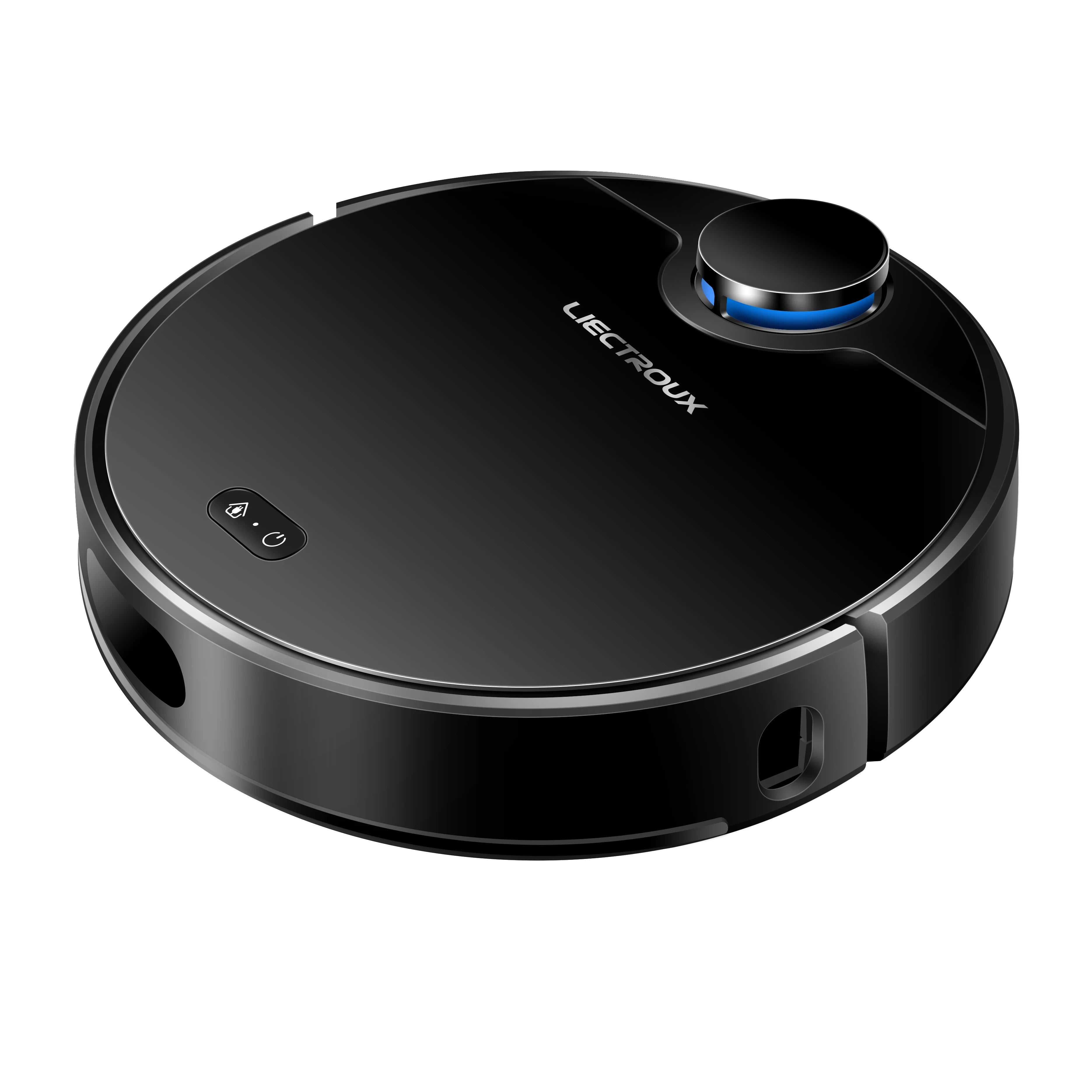 LIECTROUX ZK901 Laser Robot Vacuum Lidar & SLAM Dual Location Wifi APP Control Smart Electric-Controlled Water Tank White