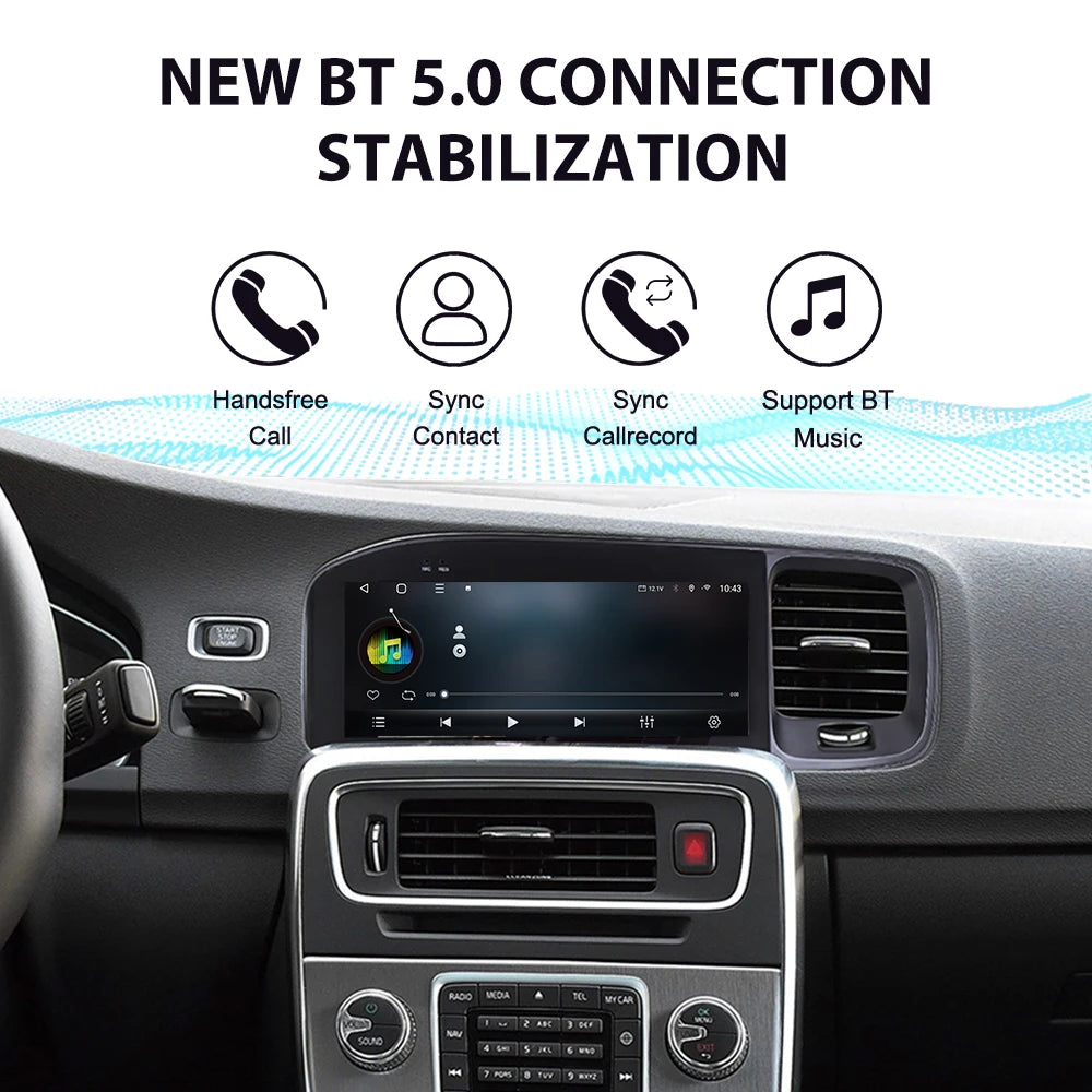 For Volvo S60 V60 2011-2019 Original Style Navigation Touch Screen Auto Stereo Carplay Car Camera Multimedia Player Head Unit