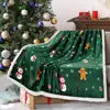 New Red Snowflake Design Raschel Blanket 100% Polyester Folded Super Soft Warm European-American Style for Winter Christmas Gift