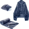 Four Seasons Versatile Folding Travel Blanket Multi-function Cushion Storage Blanket Can Be Pillow Shawl Flannel Wrap Blanket