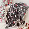 New Red Snowflake Design Raschel Blanket 100% Polyester Folded Super Soft Warm European-American Style for Winter Christmas Gift