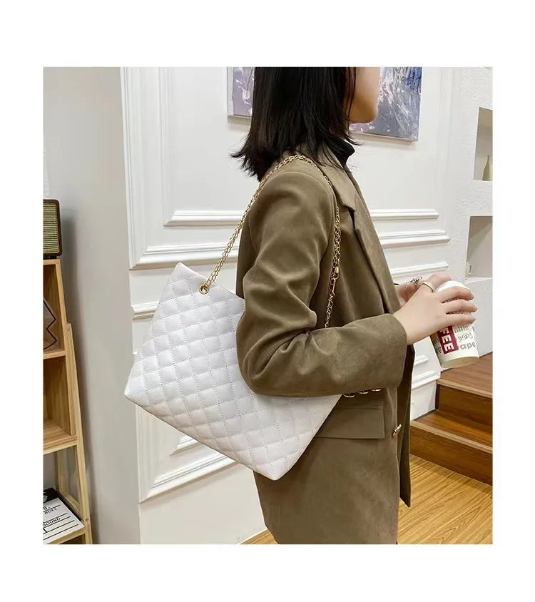 New Fashion Luxury Large Capacity Women Tote Bag with Large Capacity Shopping Bag Wholesale Women Beauty Shopping High Quality