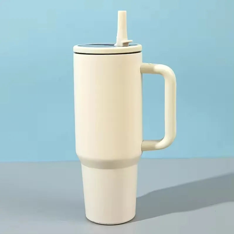 USA Local Stock Drinkware 40 oz Tumbler with Leak Proof Straw  Lid  Double Wall Stainless Steel  Coffee Beer Camp  Mug