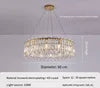 Luxury Modern Round Crystal Classic Wedding Villa Dining Led Chandelier Light for Livingroom Hotel Bedroom Pendant Lamp