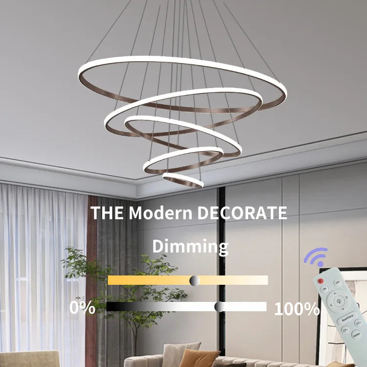 Sophisticated Full-Spectrum LED Ceiling Lamp Blue Water Ripple Waves Design for Living Room Light Chandelier Pendant Lights