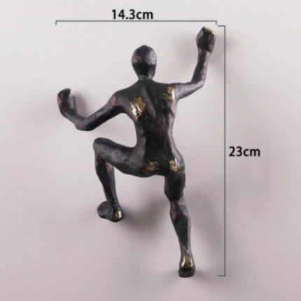 Nordic Vintage Home Decor Minimalist Climber Wall Ornaments Creative Living Room Background Soft Resin Craft Decor