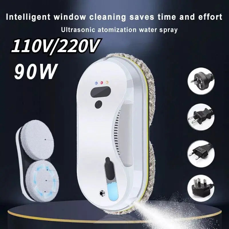 Window Cleaning Robot 5600Pa Strong Suction Automatic Water Spray Smart Robotic Glass Cleaner Anti-fall Window Washer