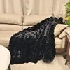 Zhengtai Home Decoration Couch Bed Sofa Rabbit Faux Fur Fuzzy Pink Throw Blanket