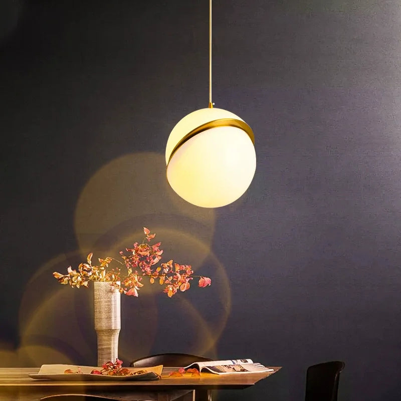 Modern Home Decoration Brass APCITL Glass Pendant Lamp Chandelier Iron Design with Hotel Application