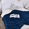 Double Layer Winter Fleece Blanket Red Solid Knitted Technics Thickened Flannel for Home Use