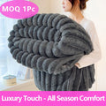 Polyester Winter Blanket Super Soft Fluffy Plush Faux Fur Throw Blanket Skin-Friendly Comforter Design for Bedding & Gift Home