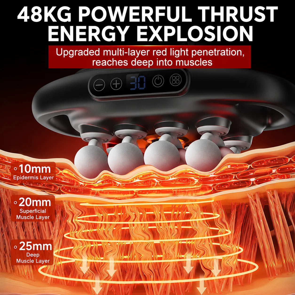 2026 Professional 16-Head Electric Deep Tissue Massage Gun Percussion Muscle Therapy for Athletes Body/Head Recovery