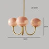 Bauhaus pink Living Room Chandelier Cozy Bedroom Master Bedroom Lamp French Vintage Glass Chandelier