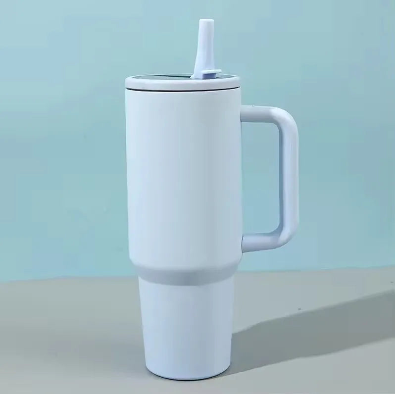 USA Local Stock Drinkware 40 oz Tumbler with Leak Proof Straw  Lid  Double Wall Stainless Steel  Coffee Beer Camp  Mug