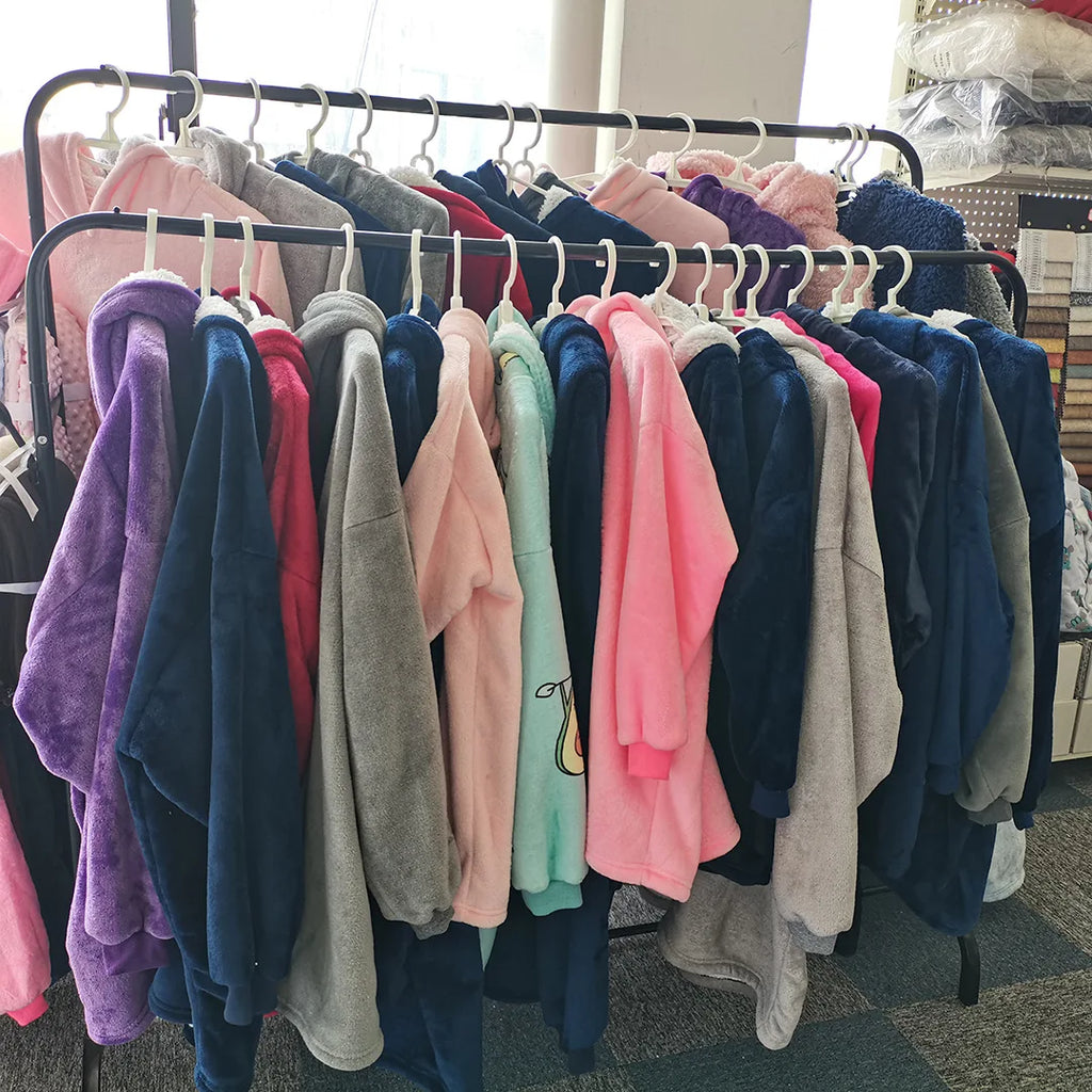 Machine Washable Wearable Kids Oversize Winter Sherpa Hoodie Blanket Sweatshirt Hooded TV Snuggle Fleece 100% Polyester