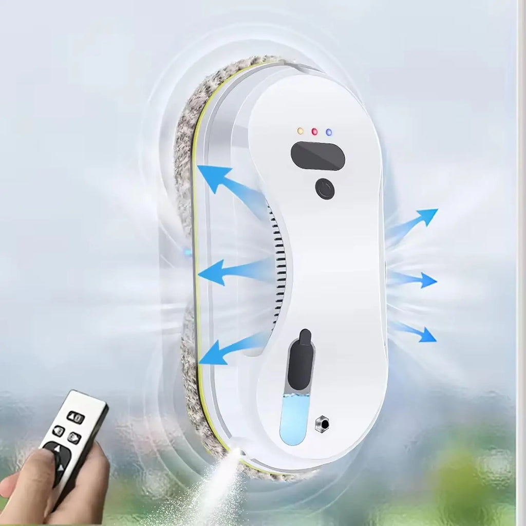 Window Cleaning Robot 5600Pa Strong Suction Automatic Water Spray Smart Robotic Glass Cleaner Anti-fall Window Washer