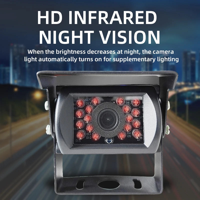 9-36V hd Infrared Night Vision Forklift, RV, Truck Rear View CameraAHD Trailer Car Camera IP69 Waterproof Bus Reversing Camera