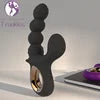 Double Head Vibrator for Women 4 Beads G Spot Vaginal Stimulation Anal Stim Silicone Rechargeable US Warehouse Christmas