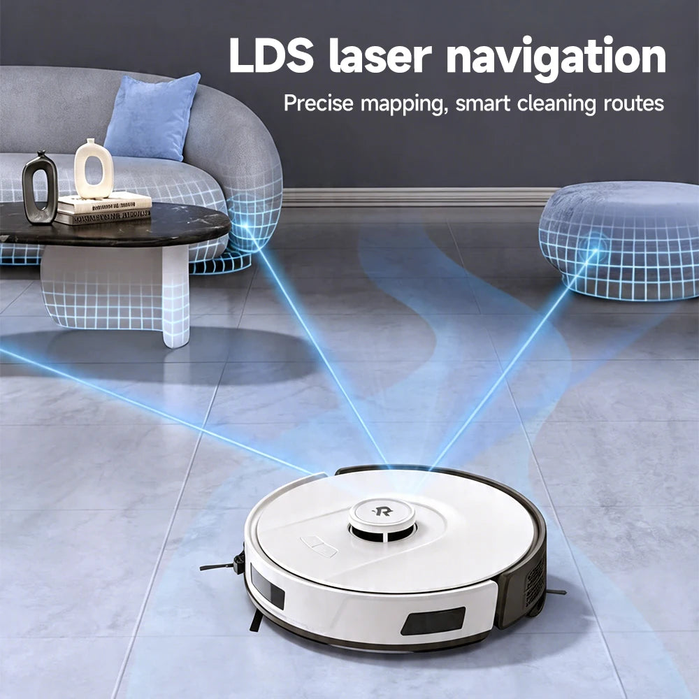 R11 Smart LDS Navigation Vacuum Cleaner Robot  Equipped with Multifunctional Dust Collection Base Station Wet/Dry for Household