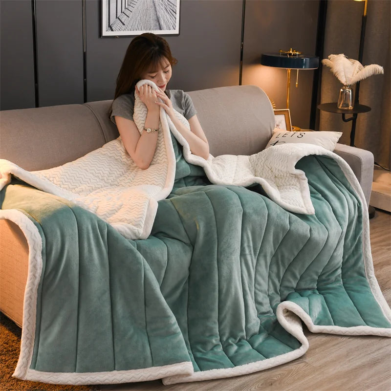 Customizable Super Soft Raschel Flannel Winter Mink Blanket Floral Quilt Print Design for Adults King Size for Bedroom Living