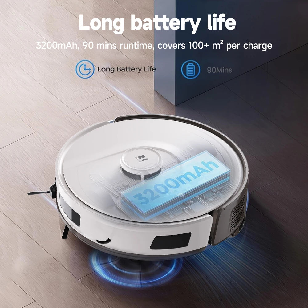 R11 Smart LDS Navigation Vacuum Cleaner Robot  Equipped with Multifunctional Dust Collection Base Station Wet/Dry for Household