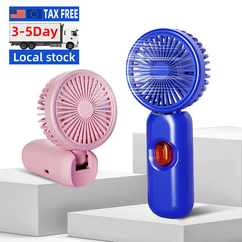 Us Warehouse Products Portable Small Fan Mini Usb Rechargeable Handheld Fans Custom Logo Mini Fan