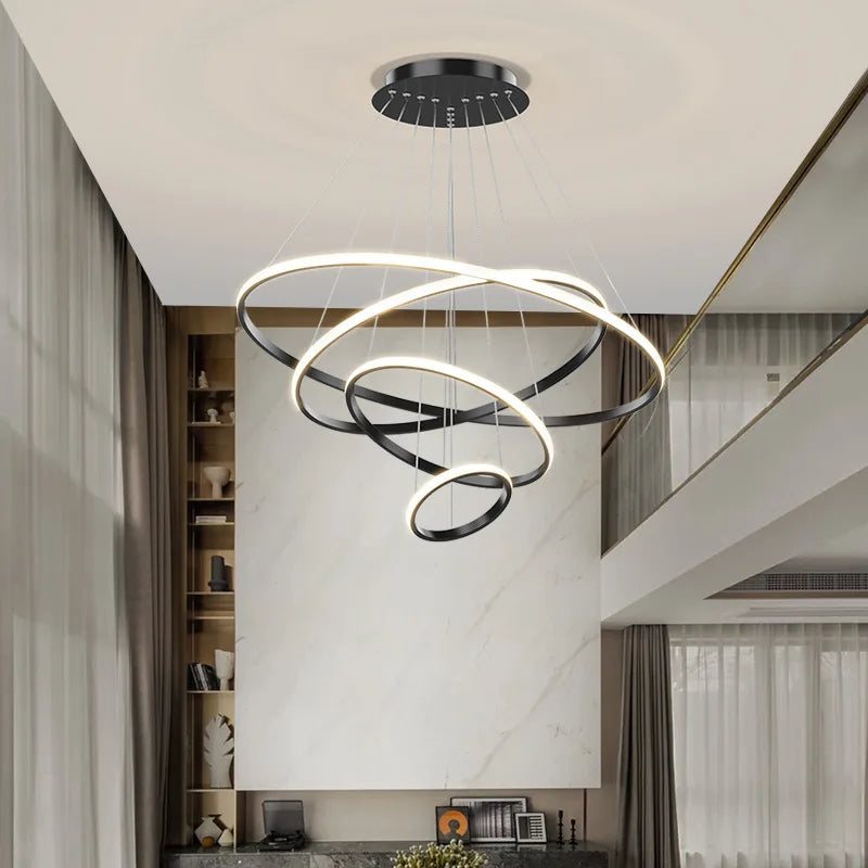 Sophisticated Full-Spectrum LED Ceiling Lamp Blue Water Ripple Waves Design for Living Room Light Chandelier Pendant Lights