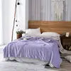 Double Layer Winter Fleece Blanket Red Solid Knitted Technics Thickened Flannel for Home Use