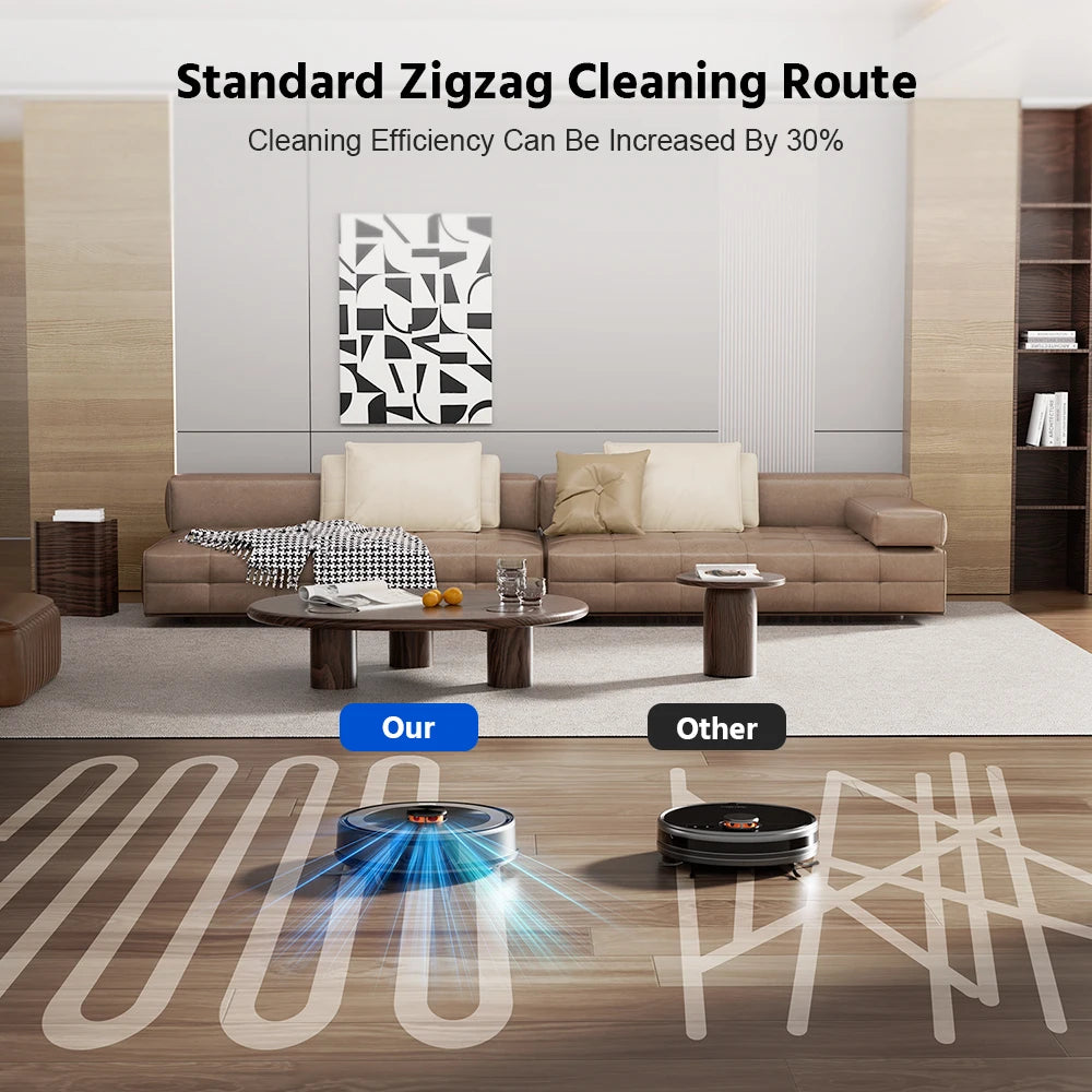 Teendow Autonomous Dropship Cleaner Laser Mop Wifi Home Smart Household Mopping Sweeping Robot Vacuum Cleaner